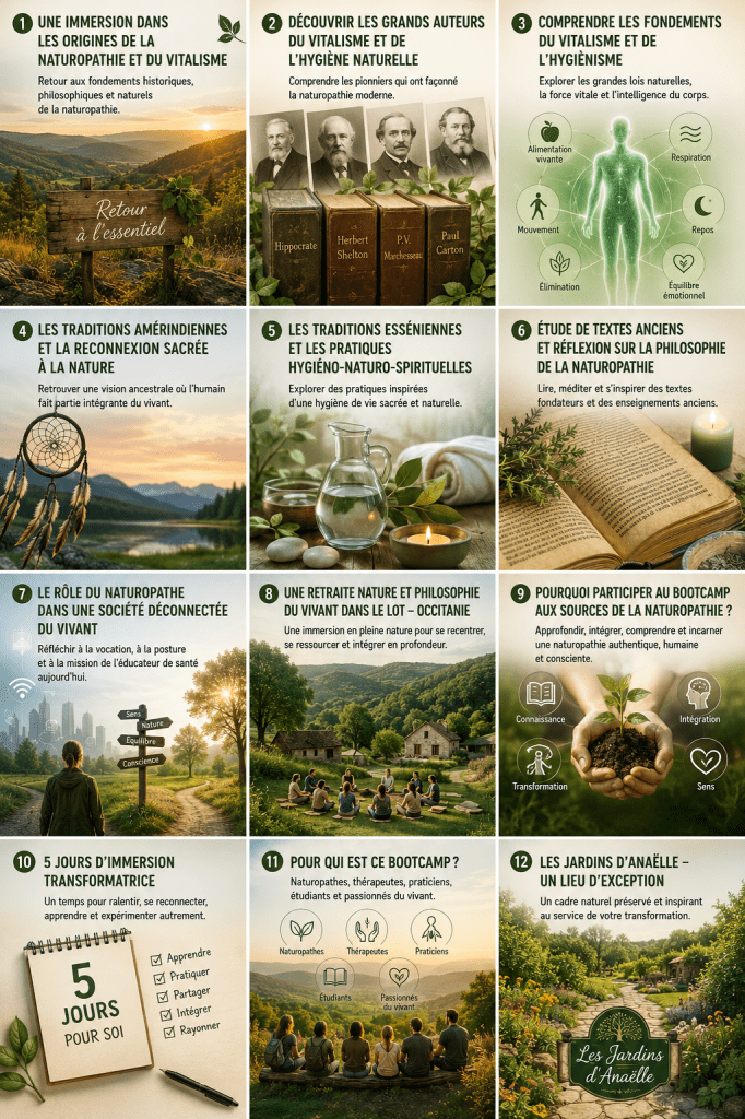 Bootcamp Aux Sources de la Naturopathie | Vitalisme, Hygiénisme & Philosophie du Vivant